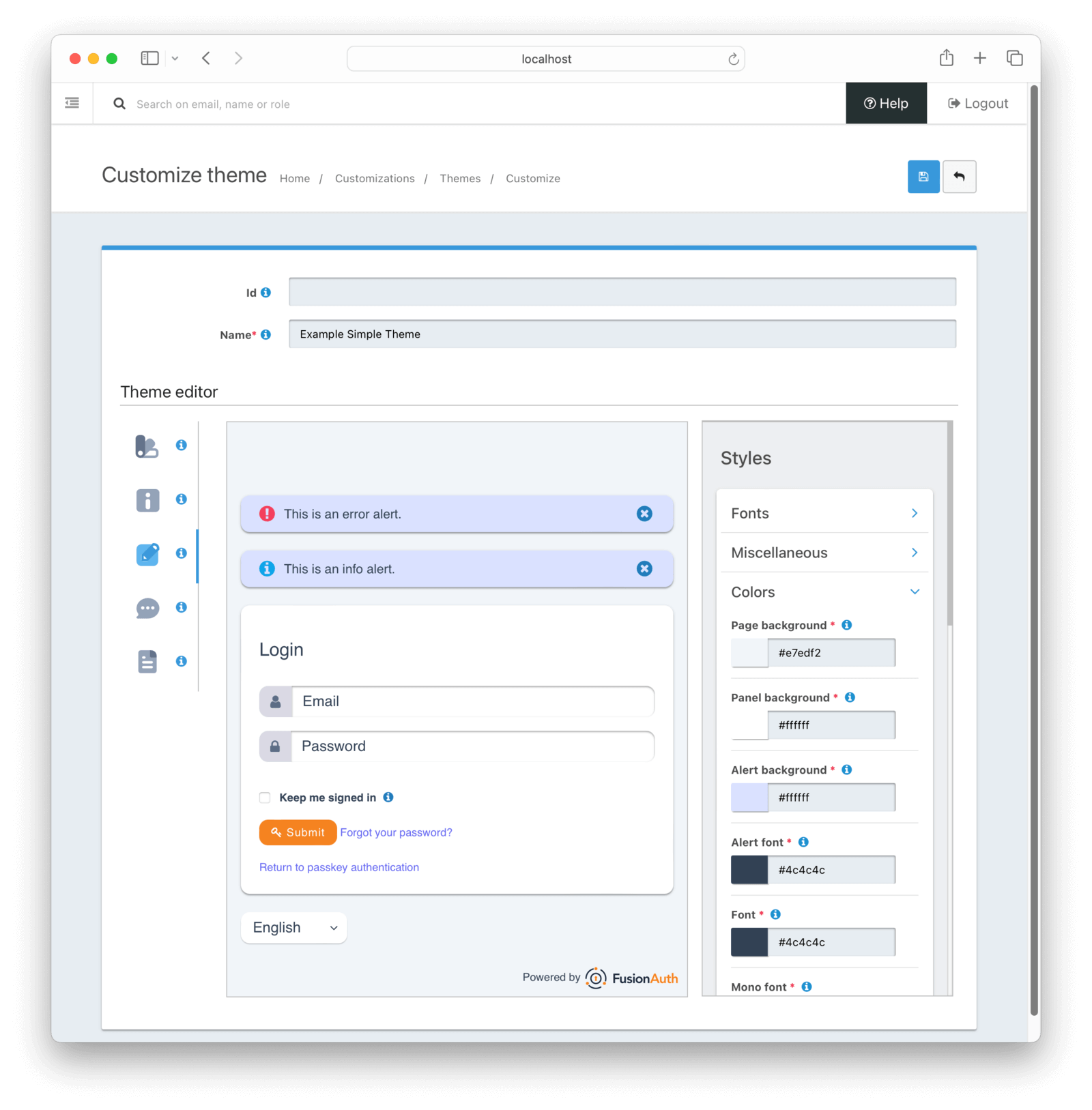 Advanced Theme Styles