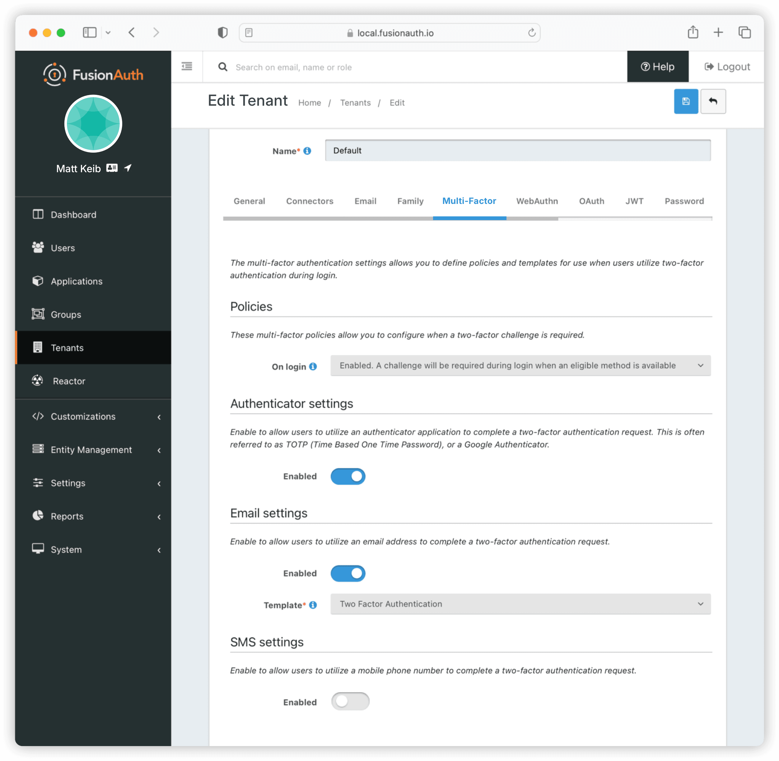 Enabling MFA for all the registered apps