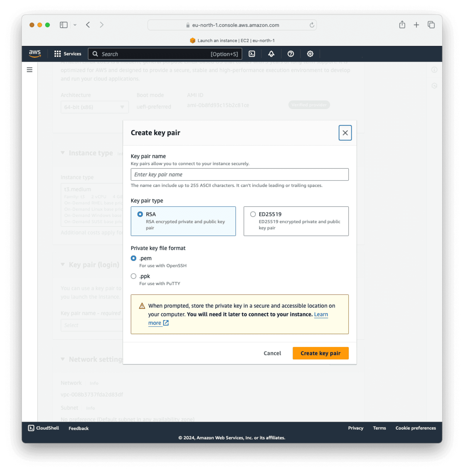 Create Key Pair