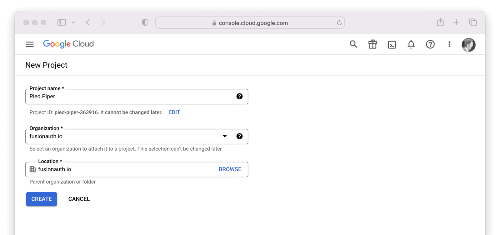 Create Google Cloud Project